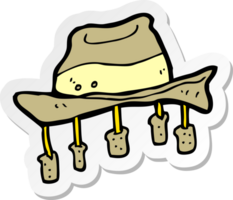 sticker of a cartoon hat with corks png