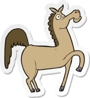 sticker of a funny cartoon horse png