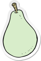 sticker of a cartoon pear png