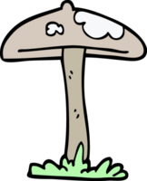 champignon de griffonnage de dessin animé png