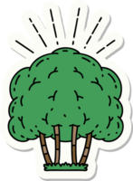 sticker of tattoo style tree png