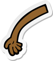 sticker of a cartoon arm png