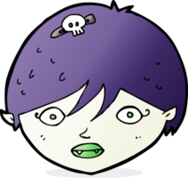 cara de vampiro de dibujos animados png