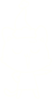 dibujo de tiza de gato navideño png