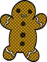 bonhomme en pain d'épice doodle dessin animé png