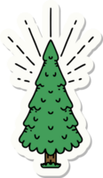 sticker of tattoo style pine tree png