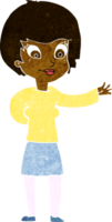 cartoon welcoming woman png