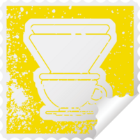 Kaffee Filter betrübt Aufkleber png