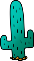 gradient cartoon doodle of a cactus png
