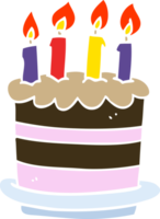 cartoon doodle birthday cake png