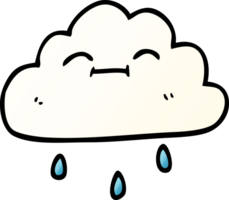 cartoon doodle happy rain cloud png