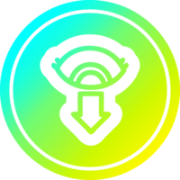 olhando fixamente circular no espectro de gradiente frio png