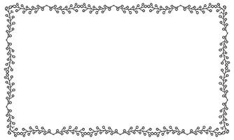 Hand drawn floral frame design background vector