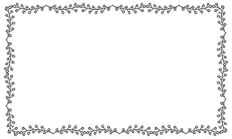 Hand drawn floral frame design background vector