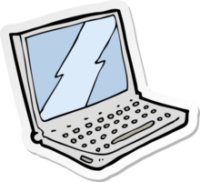 sticker of a cartoon laptop computer png