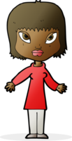 cartoon vrouw met open armen png