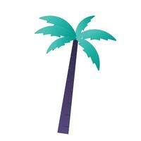 hand drawn palm trees on white background vector