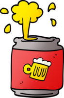 cartoon doodle of a can of beer png