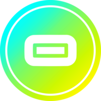 subtraction symbol circular in cold gradient spectrum png