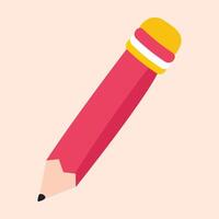 Pencil write tool icon on yellow background vector