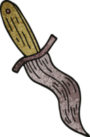 símbolo de punhal de tatuagem de doodle de desenho animado png