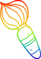 rainbow gradient line drawing cartoon large paint brush png