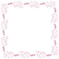 Spring floral frame design template on white vector