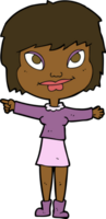 cartoon woman pointing png