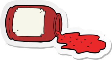 sticker van een cartoon gemorste jam png