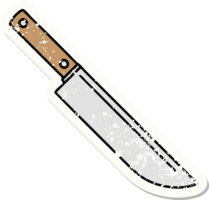 traditional distressed sticker tattoo of knife png