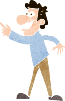 cartoon man wijzend en lachend png