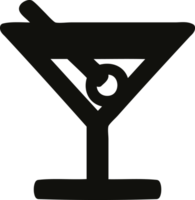 cocktail with olive icon png