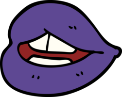 cartoon doodle paarse lippen png