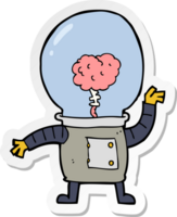 sticker van een cartoon robot cyborg png