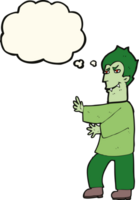 cartoon vampire with thought bubble png