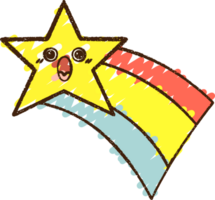 desenho de giz estrela cadente png