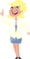 cartoon businesswoman with idea png