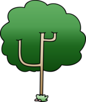 quirky gradient shaded cartoon tree png