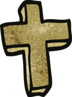 Cartoon-Doodle Holzkreuz png