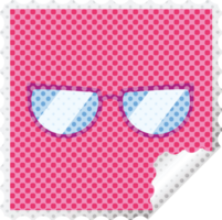 spectacles graphic png illustration square sticker stamp