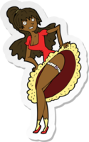sticker van een cartoon flamencodanseres png