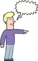 cartoon man pointing with speech bubble png