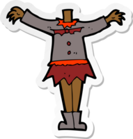 adesivo de um corpo de vampiro feminino de desenho animado png