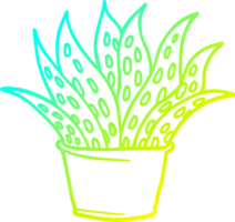 cold gradient line drawing cartoon house plant png