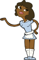 cartoon waitress serving png