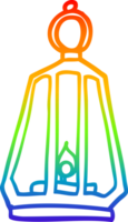 lanterne de dessin animé de dessin de ligne de gradient arc-en-ciel png