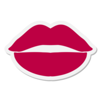 Lippenstiftmarkierungs-Kussaufkleber png