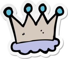 sticker of a cartoon crown symbol png