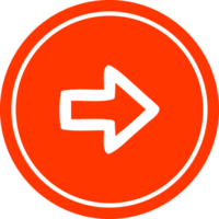 Kreisförmiges Symbol mit Richtungspfeil png