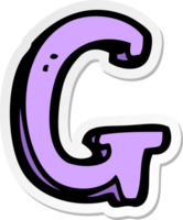 sticker of a cartoon letter G png